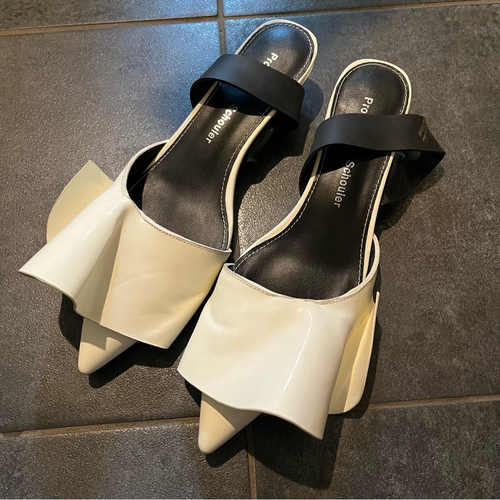 Proenza Schouler Black and Cream Women's Shoes